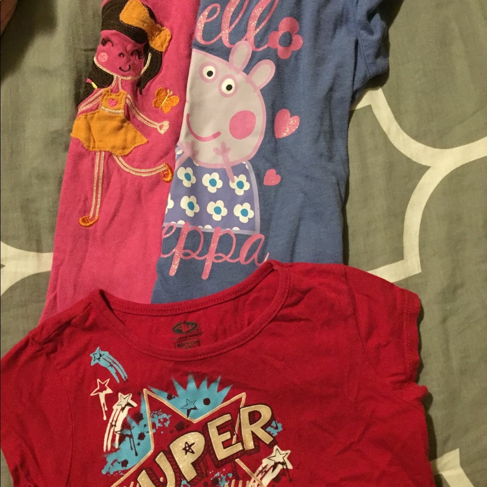 Lot of 3 short sleeve girls shirts